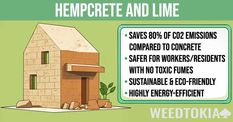Hempcrete and Lime binding material infographic