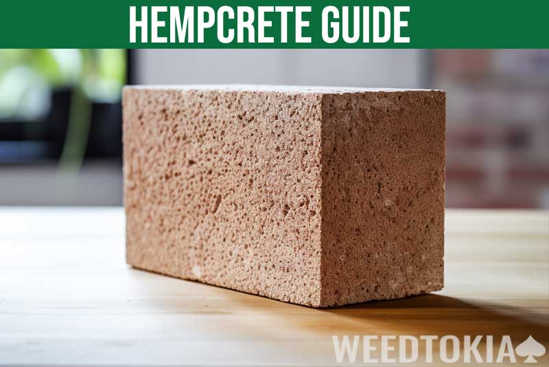 Hempcrete block on a table