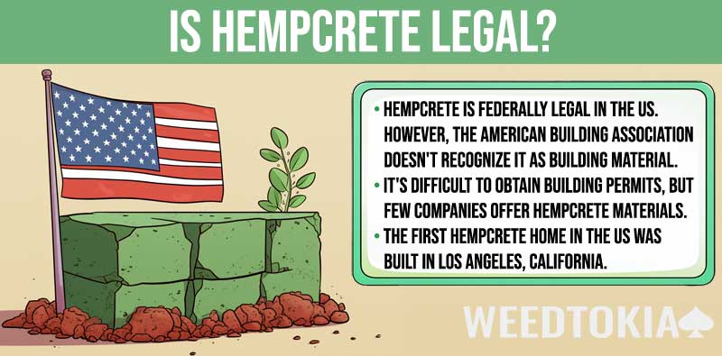 Legal status of Hempcrete in the United States infographic