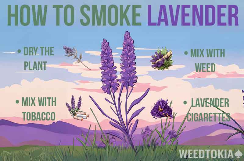 Infographic on how to smoke Lavender
