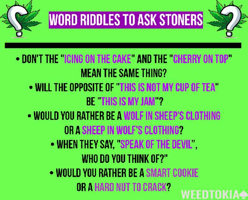 Infographic on questions to ask stoners