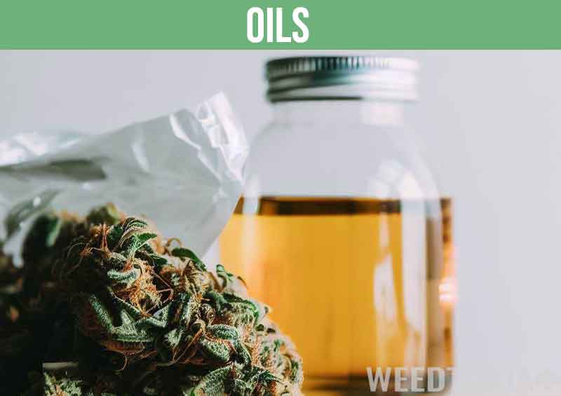 Cannabis oil jar and bud