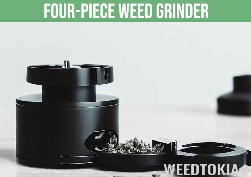 Four-piece weed grinder