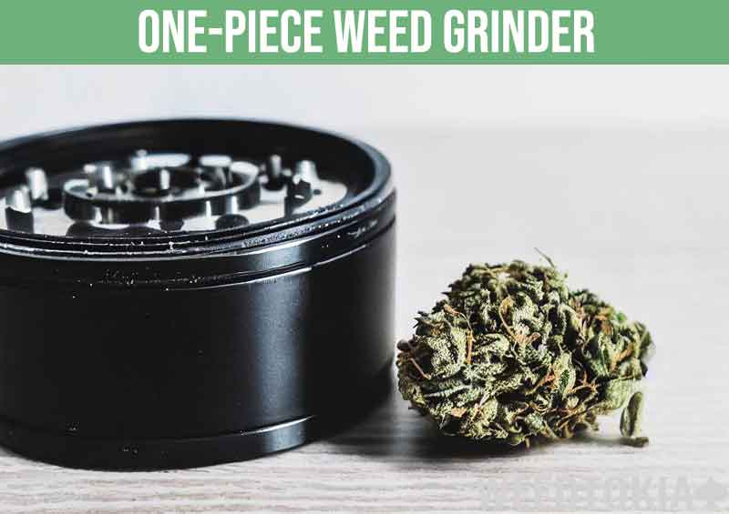 One-piece weed grinder