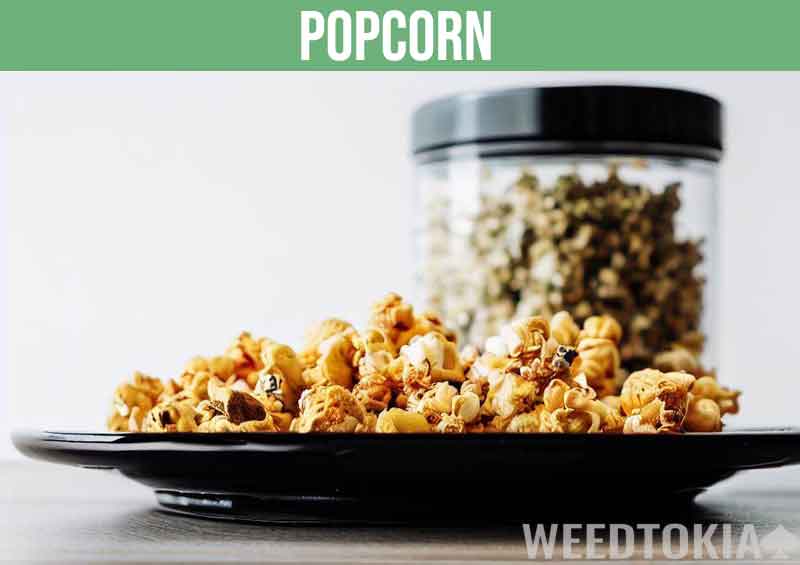 Popcorn edibles and weed jar