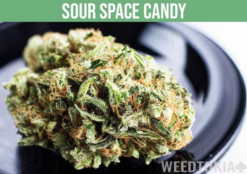 Sour Space Candy in shiny plate