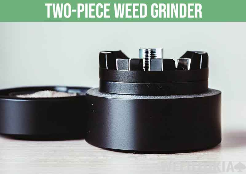Two-piece weed grinder