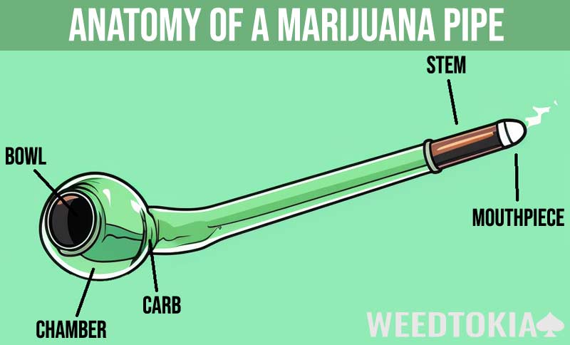 Anatomy of a marijuana pipe infographic