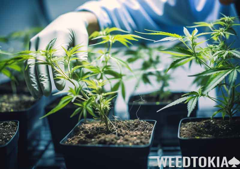 Backcrossing process of repetitively cross-breeding marijuana strains