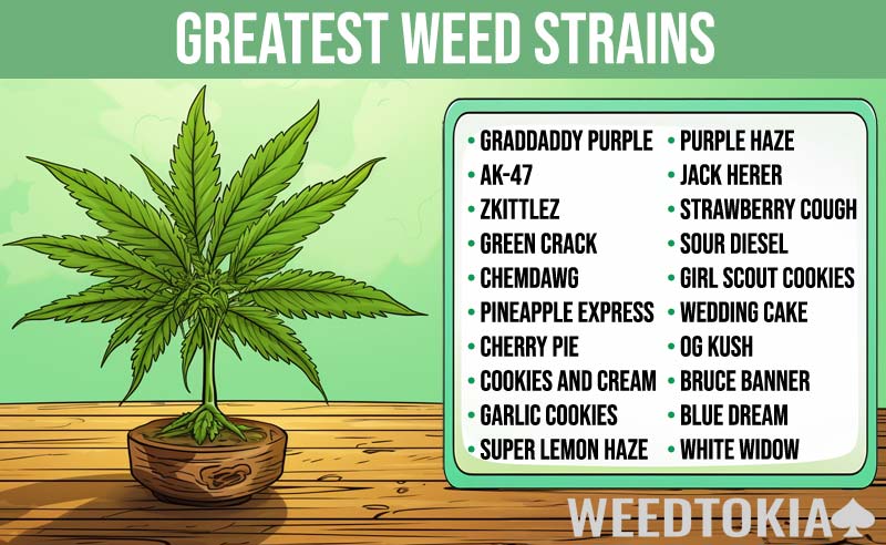 Best cannabis strains infographic