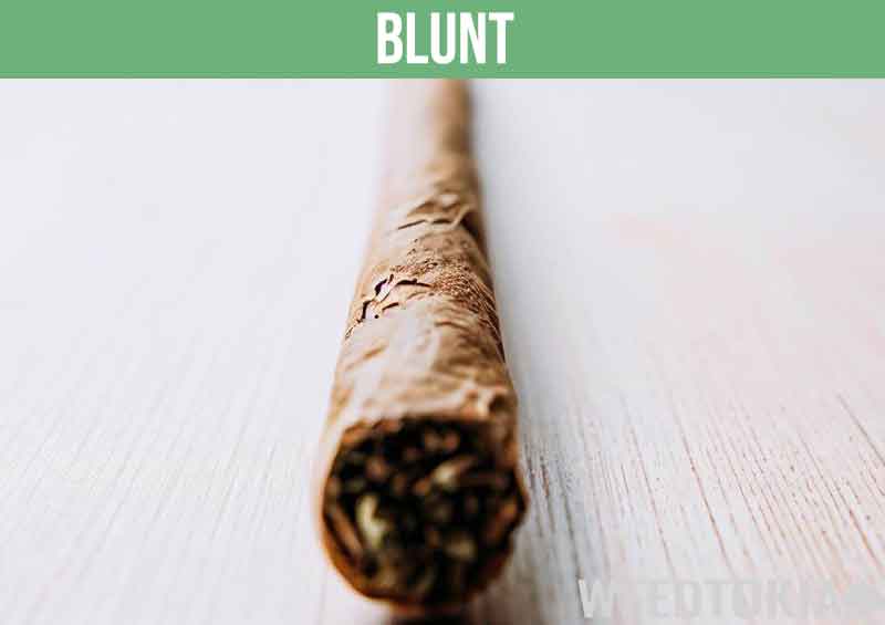 Blunt with weed in cigar wrapping