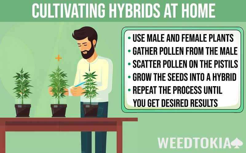 How to cultivate hybrid weed at home infographic