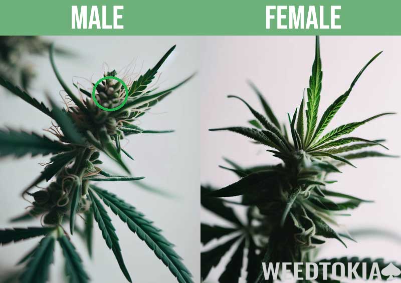 Male vs female cannabis plants