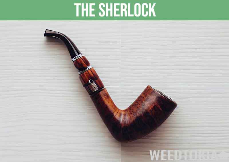 The Sherlock, a standard marijuana pipe resembling tobacco pipes