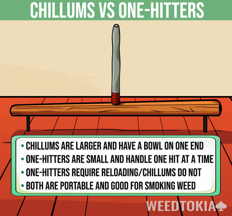 Chillums vs One-Hitters infographic